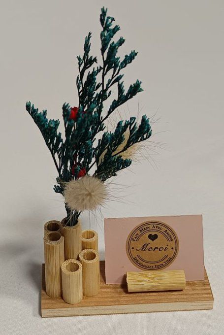 Marque place floral - Émeraude