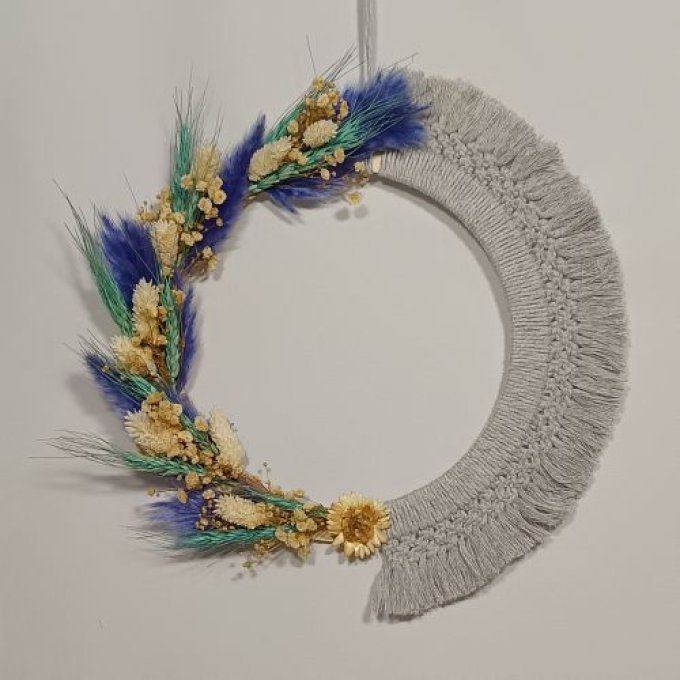 Couronne florale courte - Sodalite