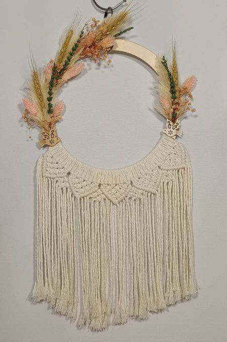 Couronne florale mi-longue - Kunzite