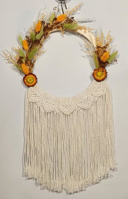 Couronne florale mi-longue - Cornaline