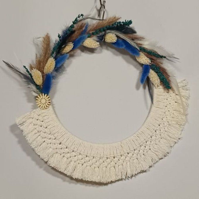 Couronne florale courte - Jaspe 