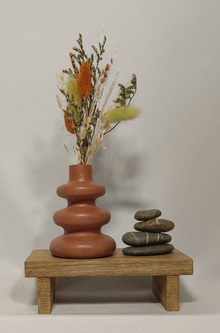 Vase floral - Septaria foncé