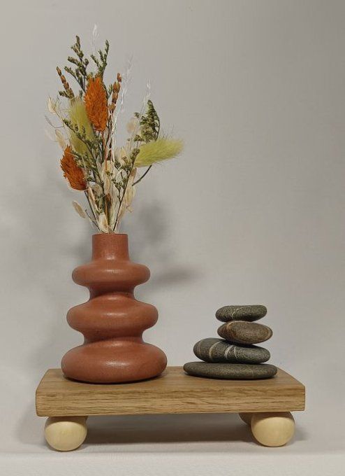 Vase floral - Septaria foncé