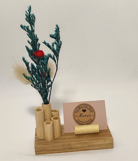 Marque place floral - Émeraude (chêne)